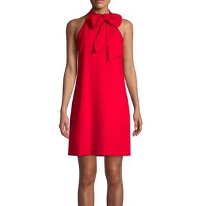 Vince Camuto Crepe Bow Halterneck Shift Dress